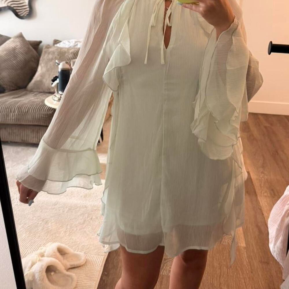 Beautiful light aquamarine color dress